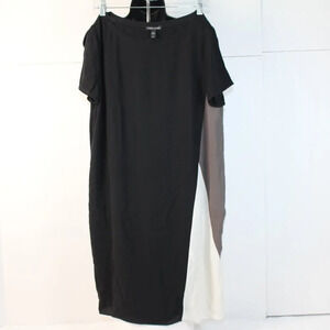 Eileen Fisher Black and White Midi Skirt